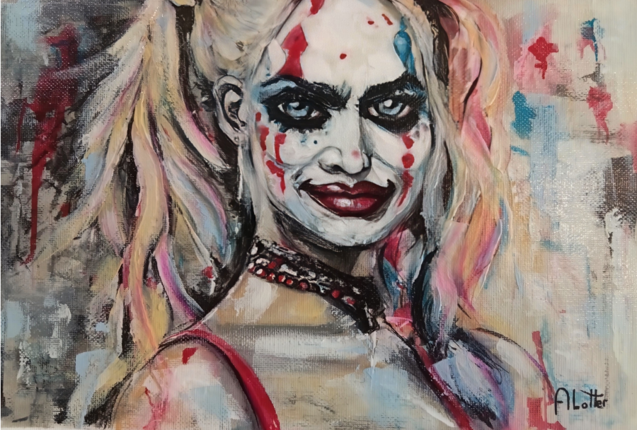 harleyquinn A4 Original Art